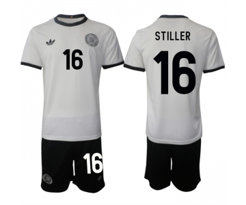 Men's Germany #16 Angelo Stiller White 2025 Home Soccer Jersey Suit