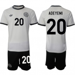 Men's Germany #20 Karim Adeyemi White 2025 Home Soccer Jersey Suit