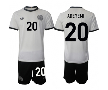 Men's Germany #20 Karim Adeyemi White 2025 Home Soccer Jersey Suit