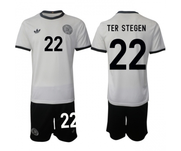 Men's Germany #22 Marc-Andre ter Stegen White 2025 Home Soccer Jersey Suit