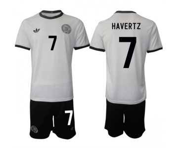 Men's Germany #7 Kai Havertz White 2025 Home Soccer Jersey Suit