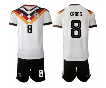 Men's Germany #8 Kroos White 2025-26 Home Soccer Jersey Suit