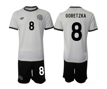 Men's Germany #8 Leon Goretzka White 2025 Home Soccer Jersey Suit