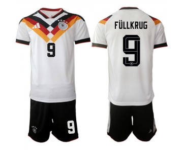 Men's Germany #9 FULLKRUG National Team FIFA x World Cup 2026 Home White On Field Jersey