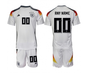 Men's Germany Custom White 2024-25 Home Soccer Jersey Suit