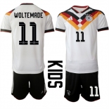 Youth Germany #11 WOLTEMADE National Team FIFA x World Cup 2026 Home White On Field Kids Jersey Youth Germany #11 WOLTEMADE National Team FIFA x World Cup 2026 Home White On Field Kids Jersey