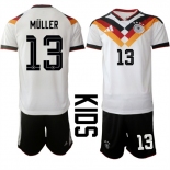 Youth Germany #13 MULLER National Team FIFA x World Cup 2026 Home White On Field Kids Jersey Youth Germany #13 MULLER National Team FIFA x World Cup 2026 Home White On Field Kids Jersey