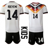Youth Germany #14 ADEYEMI National Team FIFA x World Cup 2026 Home White On Field Kids Jersey Youth Germany #14 ADEYEMI National Team FIFA x World Cup 2026 Home White On Field Kids Jersey