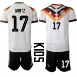 Youth Germany #17 WIRTZ National Team FIFA x World Cup 2026 Home White On Field Kids Jersey Youth Germany #17 WIRTZ National Team FIFA x World Cup 2026 Home White On Field Kids Jersey