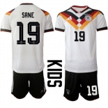 Youth Germany #19 SANE National Team FIFA x World Cup 2026 Home White On Field Kids Jersey Youth Germany #19 SANE National Team FIFA x World Cup 2026 Home White On Field Kids Jersey