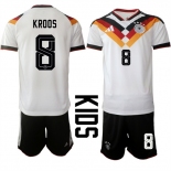Youth Germany #8 KROOS National Team FIFA x World Cup 2026 Home White On Field Kids Jersey Youth Germany #8 KROOS National Team FIFA x World Cup 2026 Home White On Field Kids Jersey