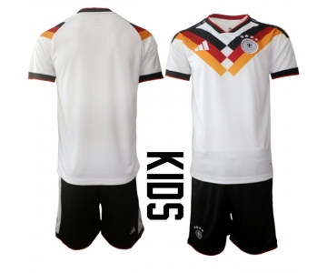 Youth Germany Blank White 2025 26 Home Soccer Jersey Suit