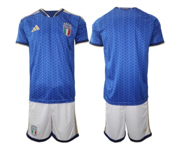 Men's Italy Blank National Team FIFA x World Cup 2026 Home Blue On Field Jerseys