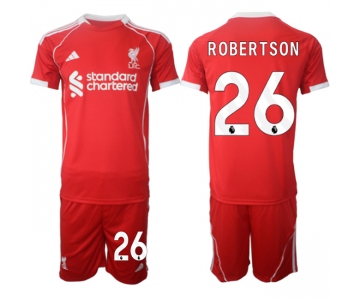 Men's Liverpool #26 robertson 2025 Red Home Soccer Jersey Suit