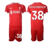 Men's Liverpool #38 Ryan Gravenberch 2025 Red Home Soccer Jersey Suit