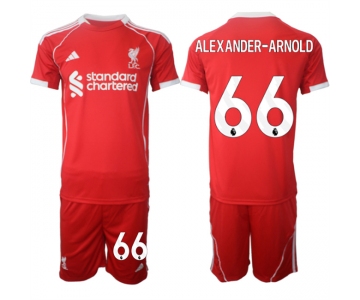 Men's Liverpool #66 Trent Alexander-Arnold 2025 Red Home Soccer Jersey Suit