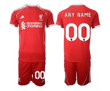 Men's Liverpool Custom 2025 Red Home Soccer Jersey Suit