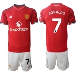 Men's Manchester United #7 Ranoldo 2025-26 Red Home Soccer Jersey Suit