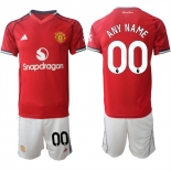 Men's Manchester United Custom 2025-26 Red Home Soccer Jersey Suit