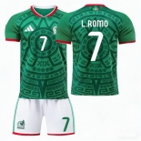 2026 FIFA World Cup Mexico Soccer Home Jersey #7 Luis Francisco Romo Barron