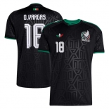 Men's Mexico #18 Obed Vargas Black 2026 Soccer Jersey Suit