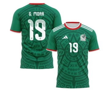 Men's Mexico #19 G.MORA 2026 Green Jersey