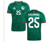 Men's Mexico #25 R.ALUARADO National Team FIFA x World Cup 2026 Home Green On Field Jersey Men's Mexico #25 R.ALUARADO National Team FIFA x World Cup 2026 Home Green On Field Jersey