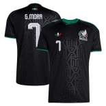 Men's Mexico #7 Gilberto Mora Black 2026 Soccer Jersey Suit