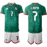 Men's Mexico #7 L.ROMO National Team FIFA x World Cup 2026 Home Green On Field Jersey