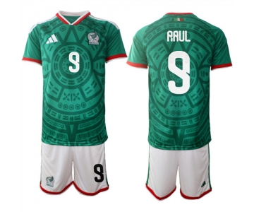 Men's Mexico #9 RAUL National Team FIFA x World Cup 2026 Home Green On Field Jersey