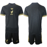 Men's Mexico Blank Black Gold 25-26 Soccer Jersey Suit