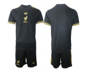 Men's Mexico Blank Black Gold 25-26 Soccer Jersey Suit