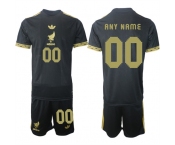 Men's Mexico Custom Black Gold 25-26 Soccer Jersey Suit