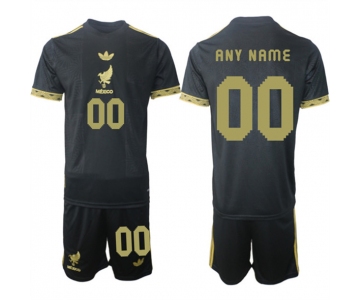 Men's Mexico Custom Black Gold 25-26 Soccer Jersey Suit