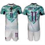 Men's Portugal Team #11 JoAo Félix Green 2026 World Cup Away Soccer Jersey Suit Men's Portugal Team #11 JoAo Félix Green 2026 World Cup Away Soccer Jersey Suit
