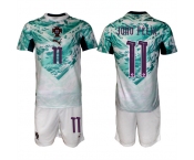 Men's Portugal Team #11 JoAo Félix Green 2026 World Cup Away Soccer Jersey Suit Men's Portugal Team #11 JoAo Félix Green 2026 World Cup Away Soccer Jersey Suit