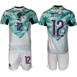 Men's Portugal Team #12 José Sá Green 2026 World Cup Away Soccer Jersey Suit Men's Portugal Team #12 José Sá Green 2026 World Cup Away Soccer Jersey Suit