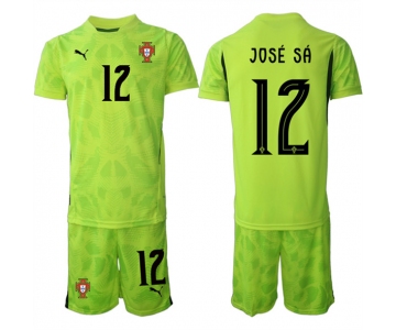 Men's Portugal Team #12 José Sa 2025 Green Soccer Jersey Suit