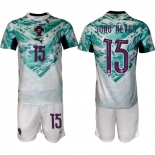 Men's Portugal Team #15 JoAo Neves Green 2026 World Cup Away Soccer Jersey Suit Men's Portugal Team #15 JoAo Neves Green 2026 World Cup Away Soccer Jersey Suit