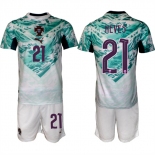 Men's Portugal Team #21 Rúben Neves Green 2026 World Cup Away Soccer Jersey Suit Men's Portugal Team #21 Rúben Neves Green 2026 World Cup Away Soccer Jersey Suit