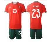 Men's Portugal Team #23 Vitinha 2025 Red Home Soccer Jersey Suit
