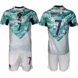 Men's Portugal Team #7 Cristiano Ronaldo Green 2026 World Cup Away Soccer Jersey Suit Men's Portugal Team #7 Cristiano Ronaldo Green 2026 World Cup Away Soccer Jersey Suit