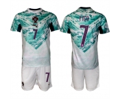 Men's Portugal Team #7 Luís Figo Green 2026 World Cup Away Soccer Jersey Suit Men's Portugal Team #7 Luís Figo Green 2026 World Cup Away Soccer Jersey Suit