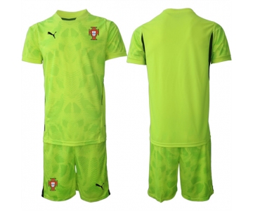 Men's Portugal Team Blank 2025 Green Soccer Jersey Suit