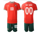 Men's Portugal Team Custom 2025 Red Home Soccer Jersey Suit