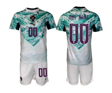 Men's Portugal Team Custom Green 2026 World Cup Away Soccer Jersey Suit