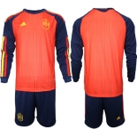 Men's Spain Blank National Team FIFA x World Cup 2026 Long Sleeve Home Red On Field Jerseys Men's Spain Blank National Team FIFA x World Cup 2026 Long Sleeve Home Red On Field Jerseys