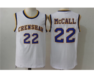 Crenshaw 22 McCall White Stitched Movie Jersey