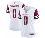 Women Nike Washington Commanders Mike Sainristil Burgundy #0 White Limited Jersey