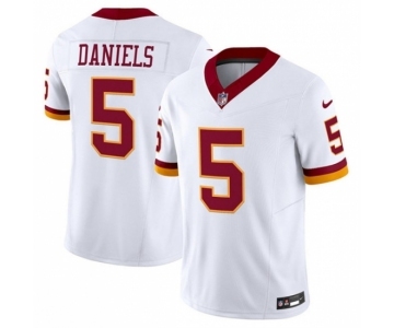 Women's Washington Commanders #5 Jayden Daniels White 2025 F.U.S.E. Throwback Vapor Limited Football Stitched Jersey